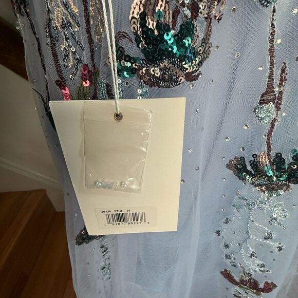 Mac Duggal Light Blue Embellished Maxi Dress - Picture 8 of 9